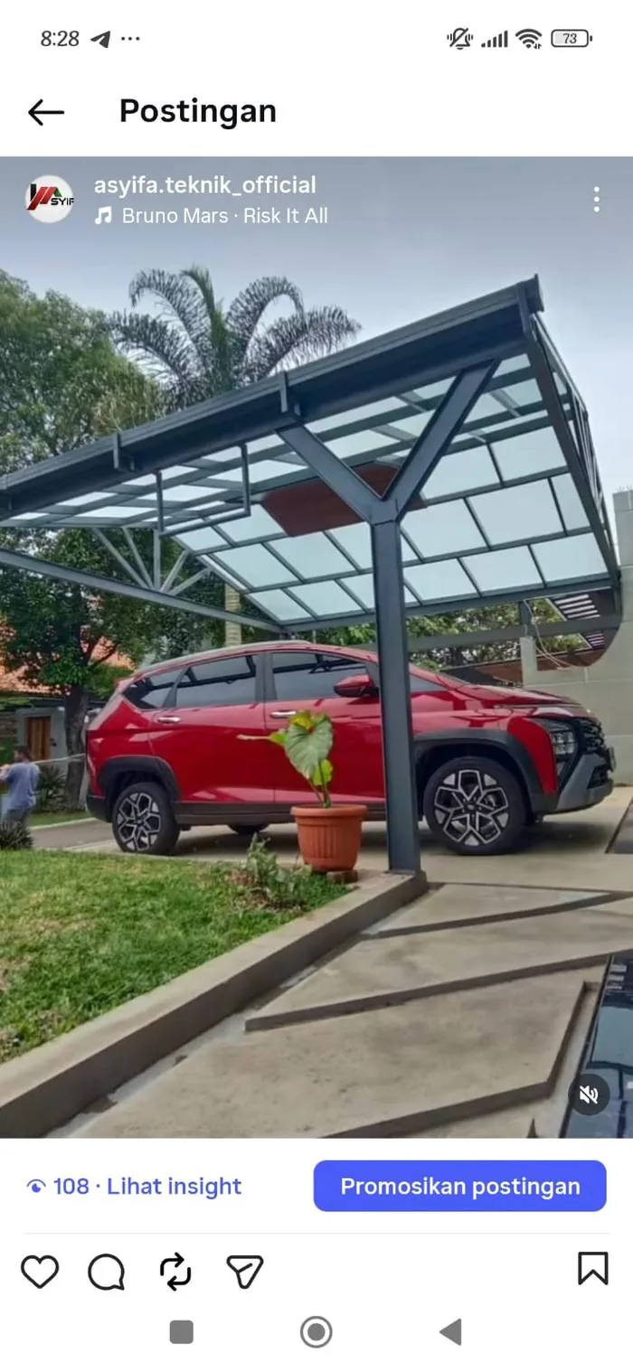 Proyek kanopi modern ASYIFA KARYA PERKASA